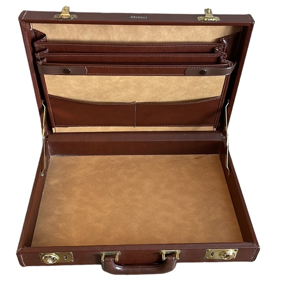 Vintage Sebco Briefcase Attaché Case Brown with Lock - Picture 12 of 17